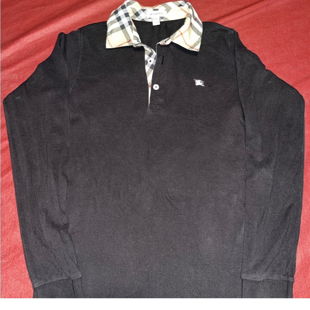 Sold! Boys Burberry L/sleeve Polo Shirt Size 9/10
